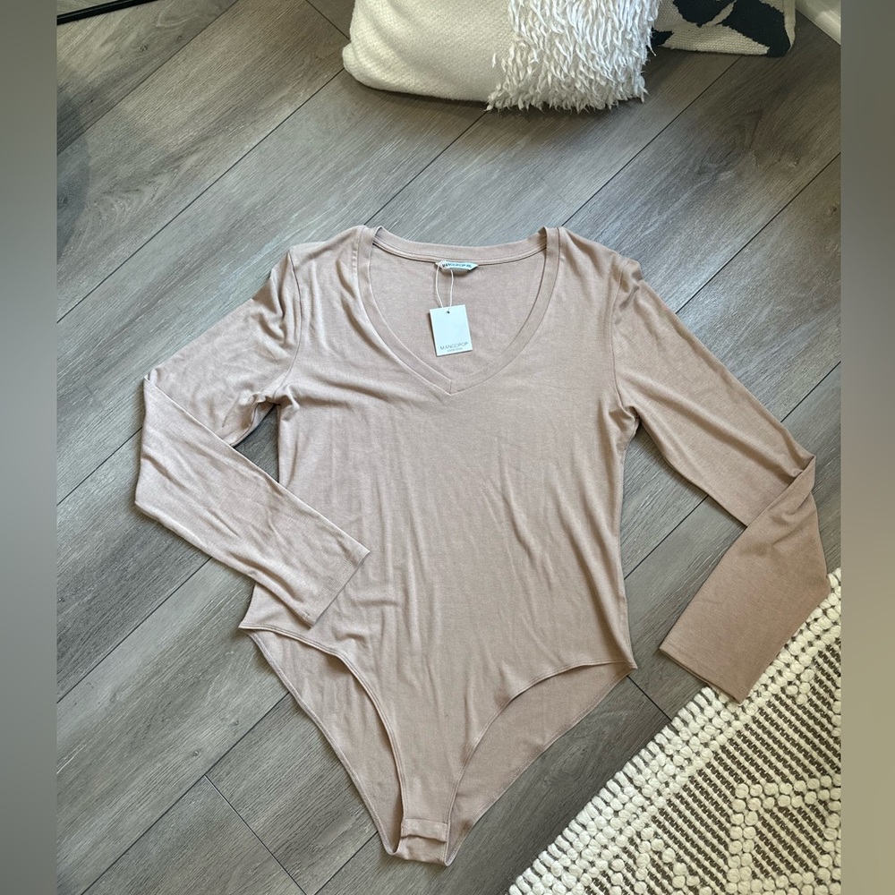 Mangopop Bodysuit XXL - Tan / Nude NEW